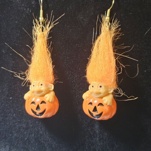 **Sale** Russ vintage pumpkin troll earrings - Picture 4 of 11